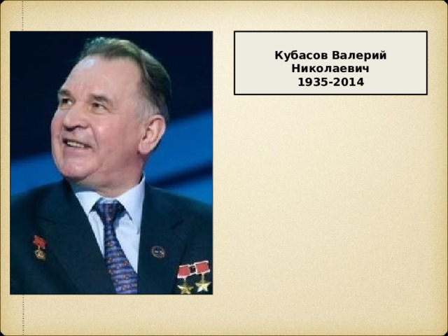 Кубасов Валерий Николаевич 1935-2014   лётчик-космонавт, дважды Герой Советского Союза, советский космонавт №18 