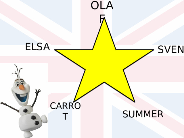 OLAF ELSA SVEN CARROT SUMMER 