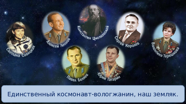 Единственный космонавт-вологжанин, наш земляк. 