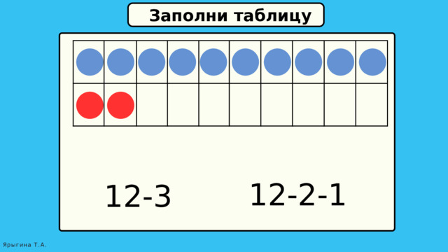 Заполни таблицу 12-2-1 12-3 Ярыгина Т.А. 