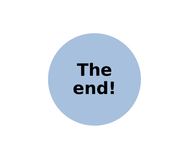 The end! 