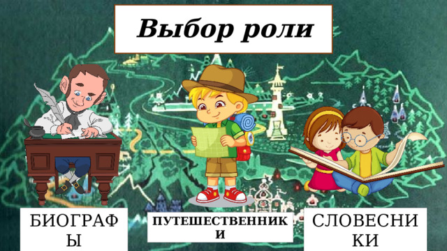 Выбор роли БИОГРАФЫ СЛОВЕСНИКИ ПУТЕШЕСТВЕННИКИ 