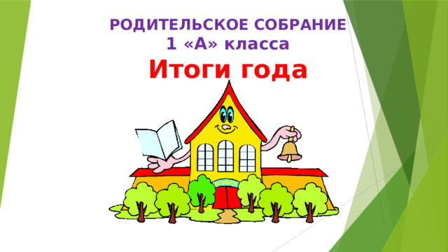 РОДИТЕЛЬСКОЕ СОБРАНИЕ  1 «А» класса  Итоги года 