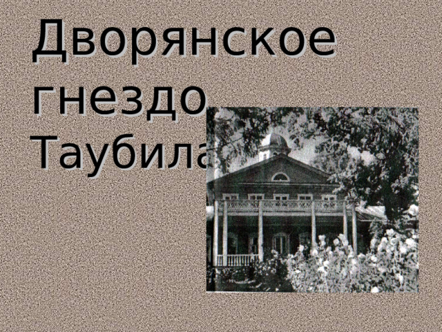 Дворянское гнездо Таубила 