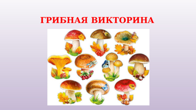 ГРИБНАЯ ВИКТОРИНА 