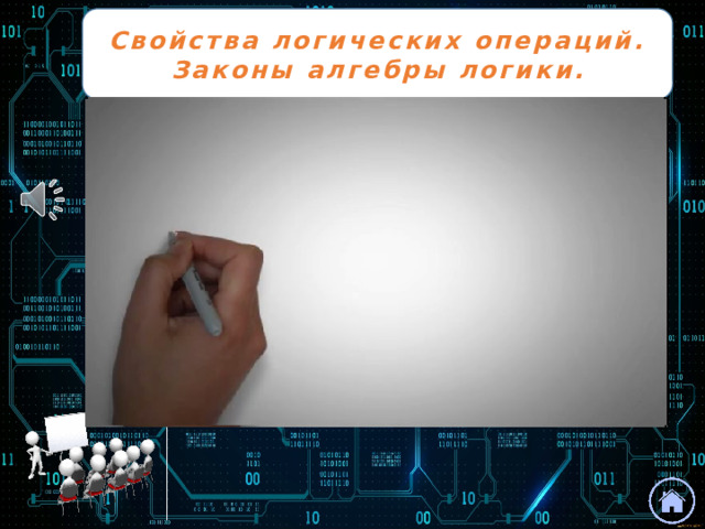 Свойства логических операций. Законы алгебры логики. 