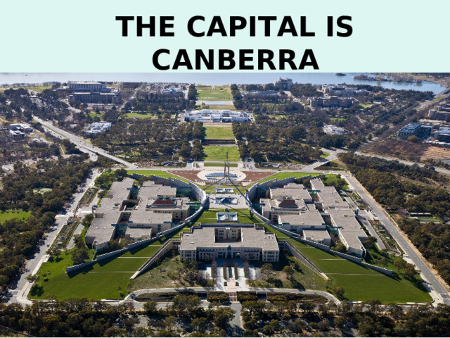 THE CAPITAL IS CANBERRA 