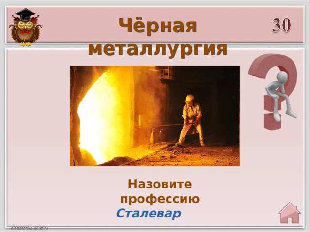 Чёрная металлургия Назовите профессию Сталевар 