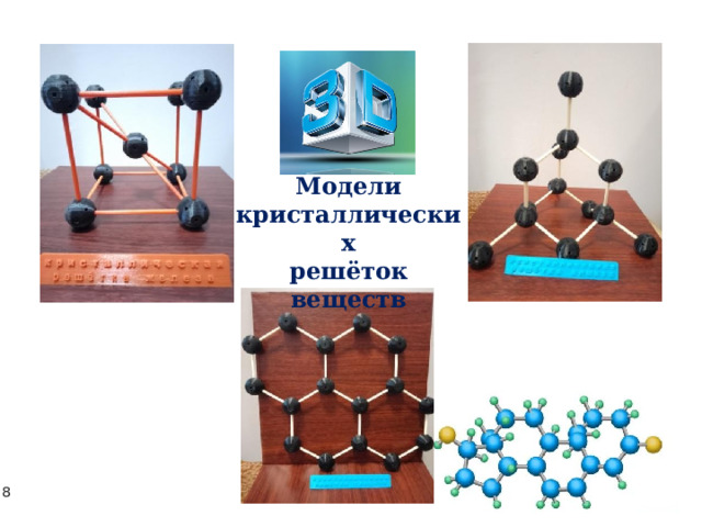 Модели кристаллических решёток веществ  