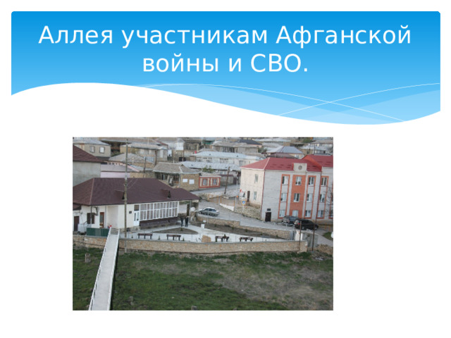 Аллея участникам Афганской войны и СВО. 