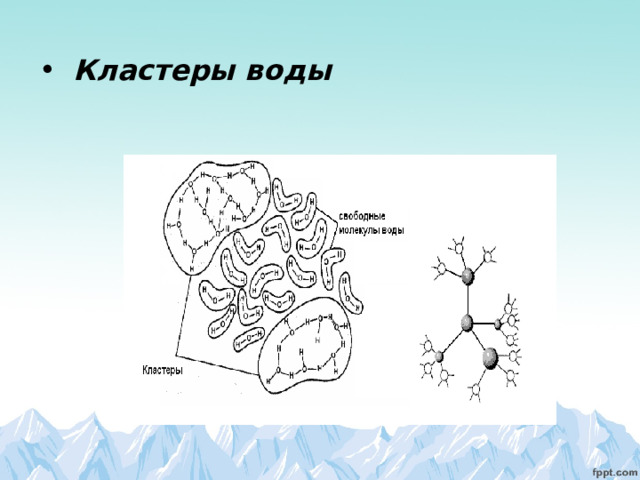  Кластеры воды 