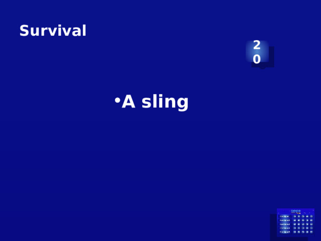 Survival 20 A sling 