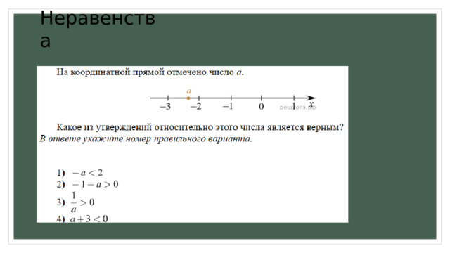 Неравенства 