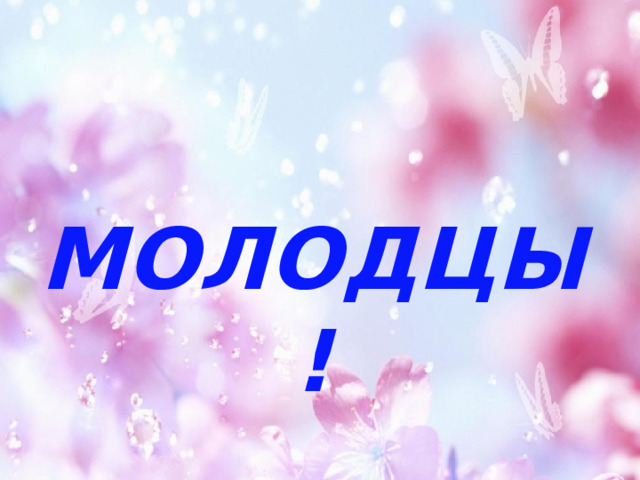 МОЛОДЦЫ ! 