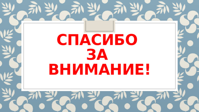 спасибо  за  внимание! 