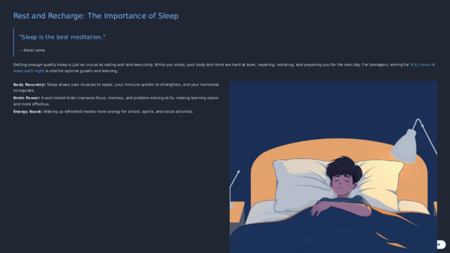 Rest and Recharge: The Importance of Sleep 
