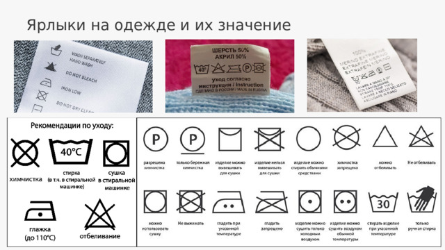  Ярлыки на одежде и их значение 