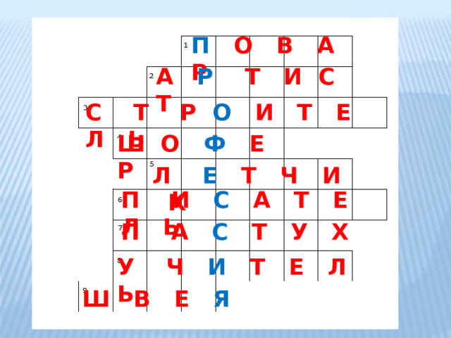 П О В А Р А Р Т И С Т С Т Р О И Т Е Л Ь Ш О Ф Е Р Л Е Т Ч И К П И С А Т Е Л Ь П А С Т У Х У Ч И Т Е Л Ь Ш В Е Я 
