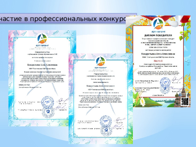 Участие в профессиональных конкурсах 