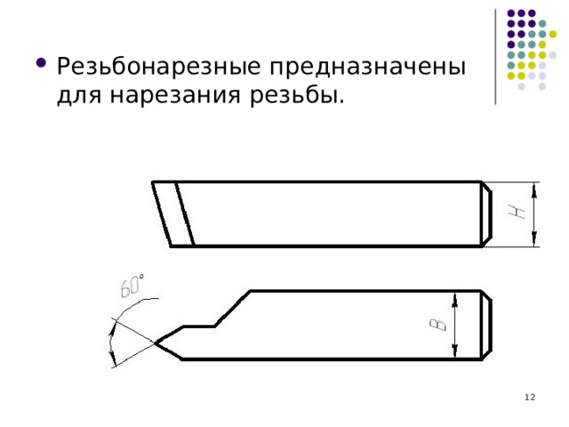 Резьбонарезные предназначены для нарезания резьбы.  