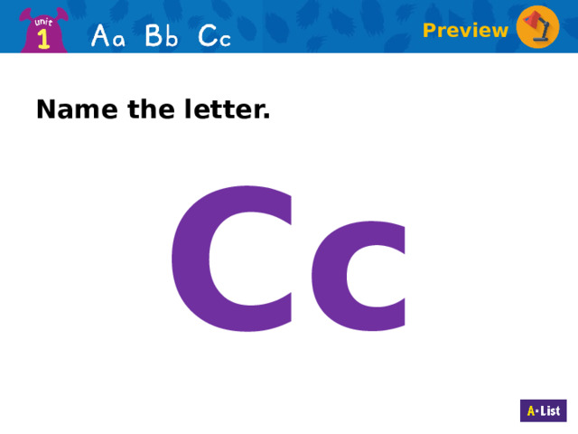 Preview Name the letter. Cc  