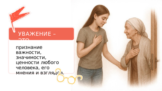 УВАЖЕНИЕ  –  ЭТО признание  важности, значимости,  ценности любого  человека,  его мнения  и  взглядов. 