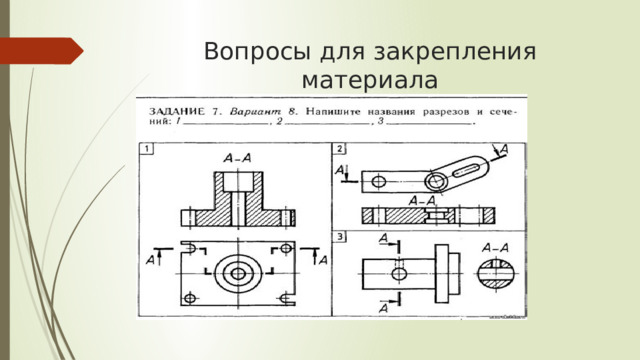 Вопросы для закрепления материала 