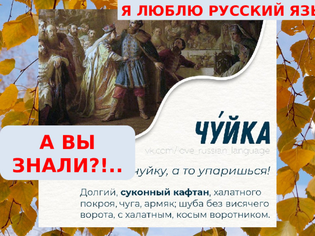 Я ЛЮБЛЮ РУССКИЙ ЯЗЫК! А ВЫ ЗНАЛИ?!.. 