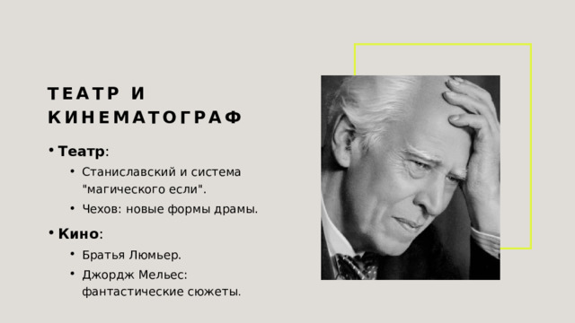 Театр и кинематограф Театр : Станиславский и система 
