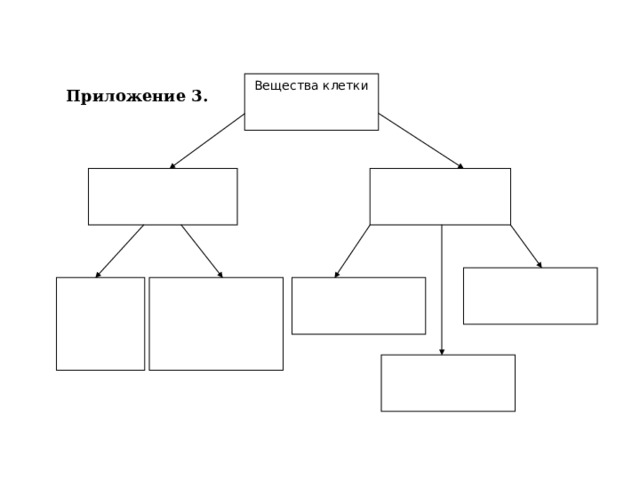 Вещества клетки Приложение 3.  