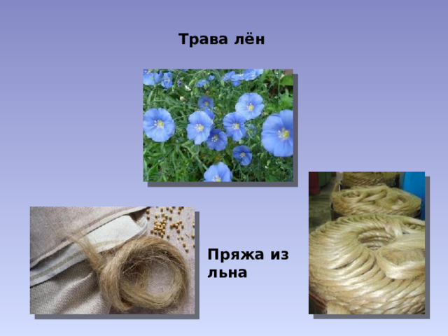 Трава лён Пряжа из льна 