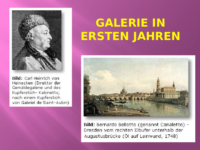 Galerie in ersten Jahren 