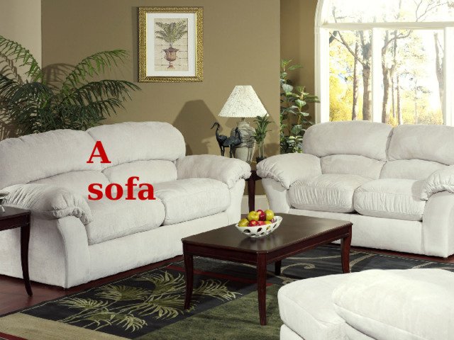 A sofa 