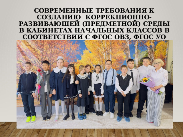      Современные требования к созданию коррекционно-развивающей (предметной) среды в кабинетах начальных классов в соответствии с ФГОС ОВЗ, ФГОС УО  