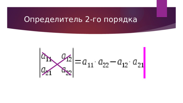 Определитель 2-го порядка 