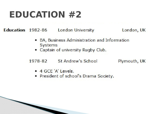 EDUCATION #2 