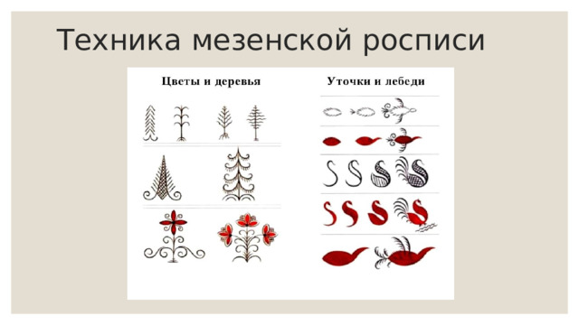 Техника мезенской росписи 