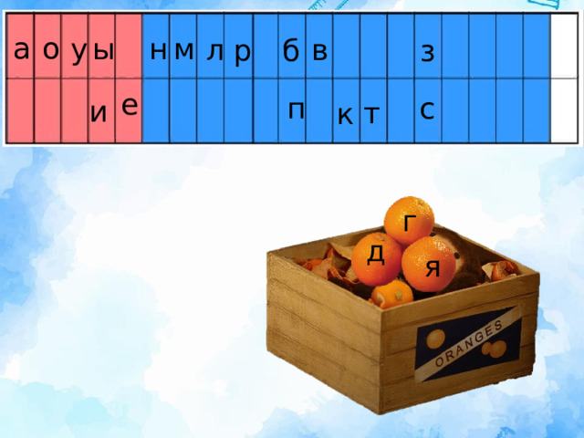а о н у ы м в л р б з е с п и т к г д я 