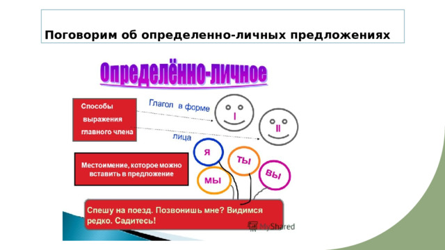 Поговорим об определенно-личных предложениях 
