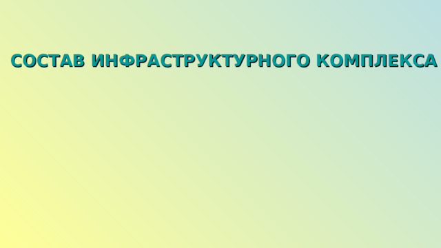 СОСТАВ ИНФРАСТРУКТУРНОГО КОМПЛЕКСА 