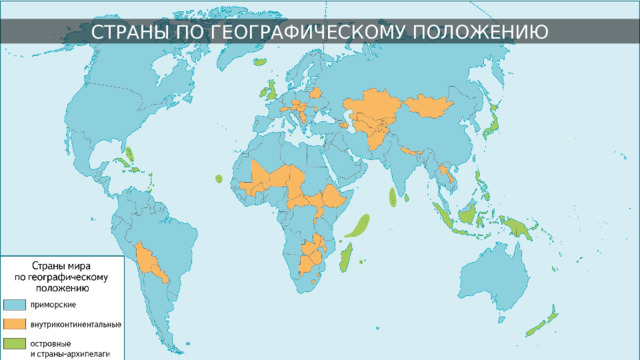 СТРАНЫ ПО ГЕОГРАФИЧЕСКОМУ ПОЛОЖЕНИЮ 