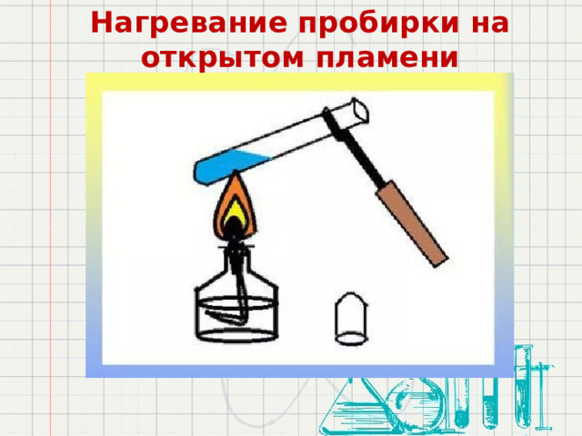 Нагревание пробирки на открытом пламени 