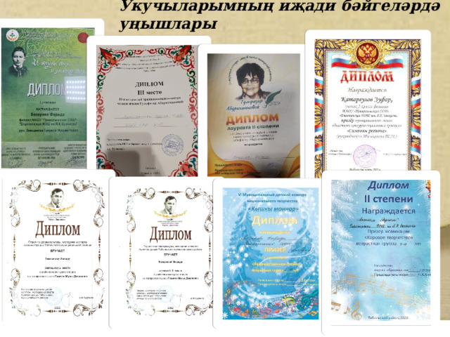 Укучыларымның иҗади бәйгеләрдә уңышлары  