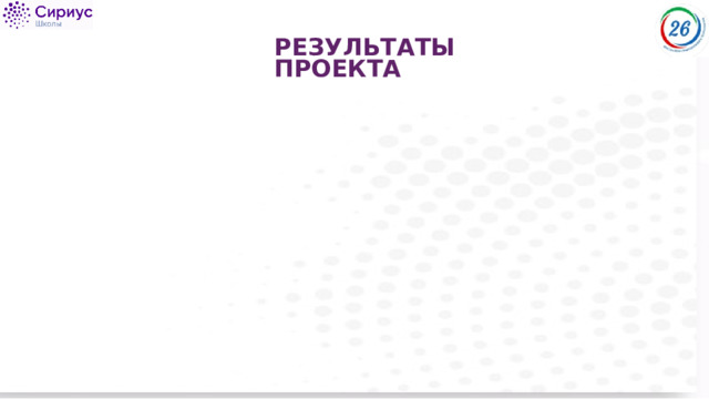 РЕЗУЛЬТАТЫ ПРОЕКТА 