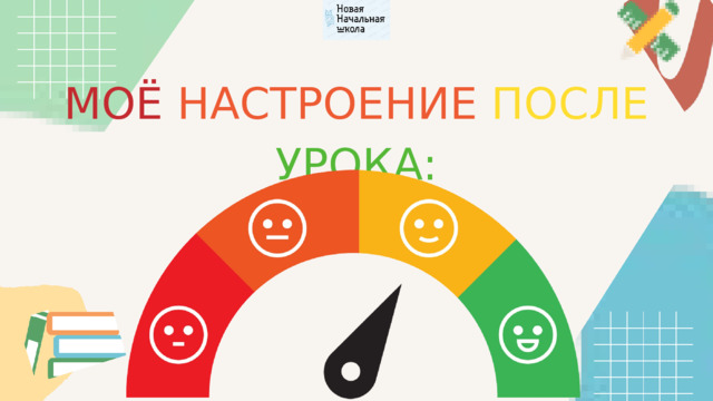 МОЁ НАСТРОЕНИЕ  ПОСЛЕ  УРОКА: 