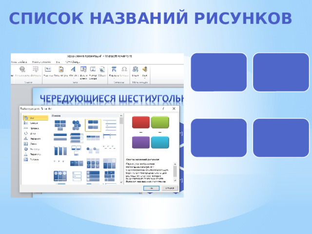 Список названий рисунков 