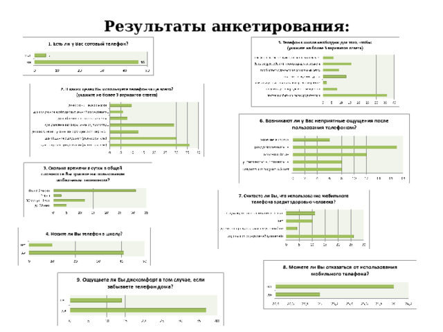 Результаты анкетирования: 