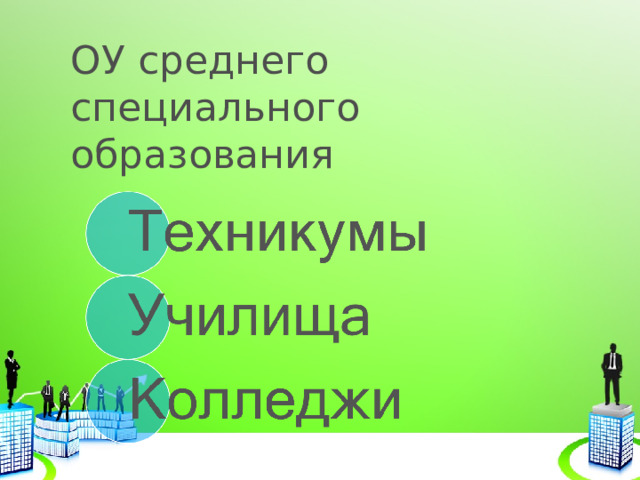 ОУ среднего специального образования 