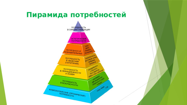 Пирамида потребностей Маслоу 