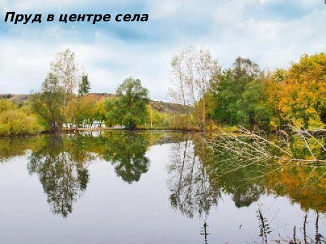 Пруд в центре села 